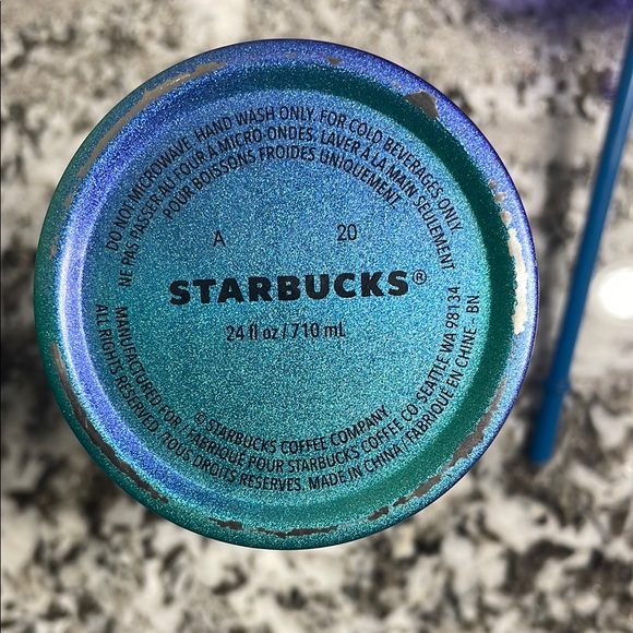 Starbucks Blue and Green Ombre Tumbler with Straw - Picture 4 of 4
